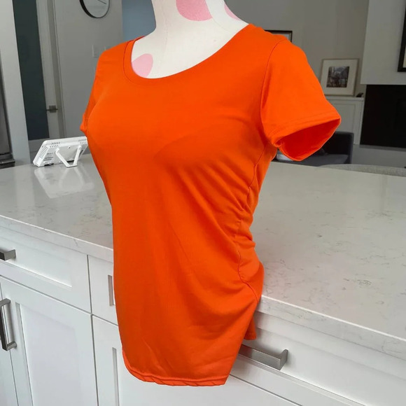 Gildan Performance Athletic SS Scoop Neck Polyester Technical Top Orange Sz S - Picture 2 of 7